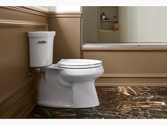 JJ-Kohler K-4636-0 Cachet Elongated Plastic Toilet Seat 18 5/8" White 
